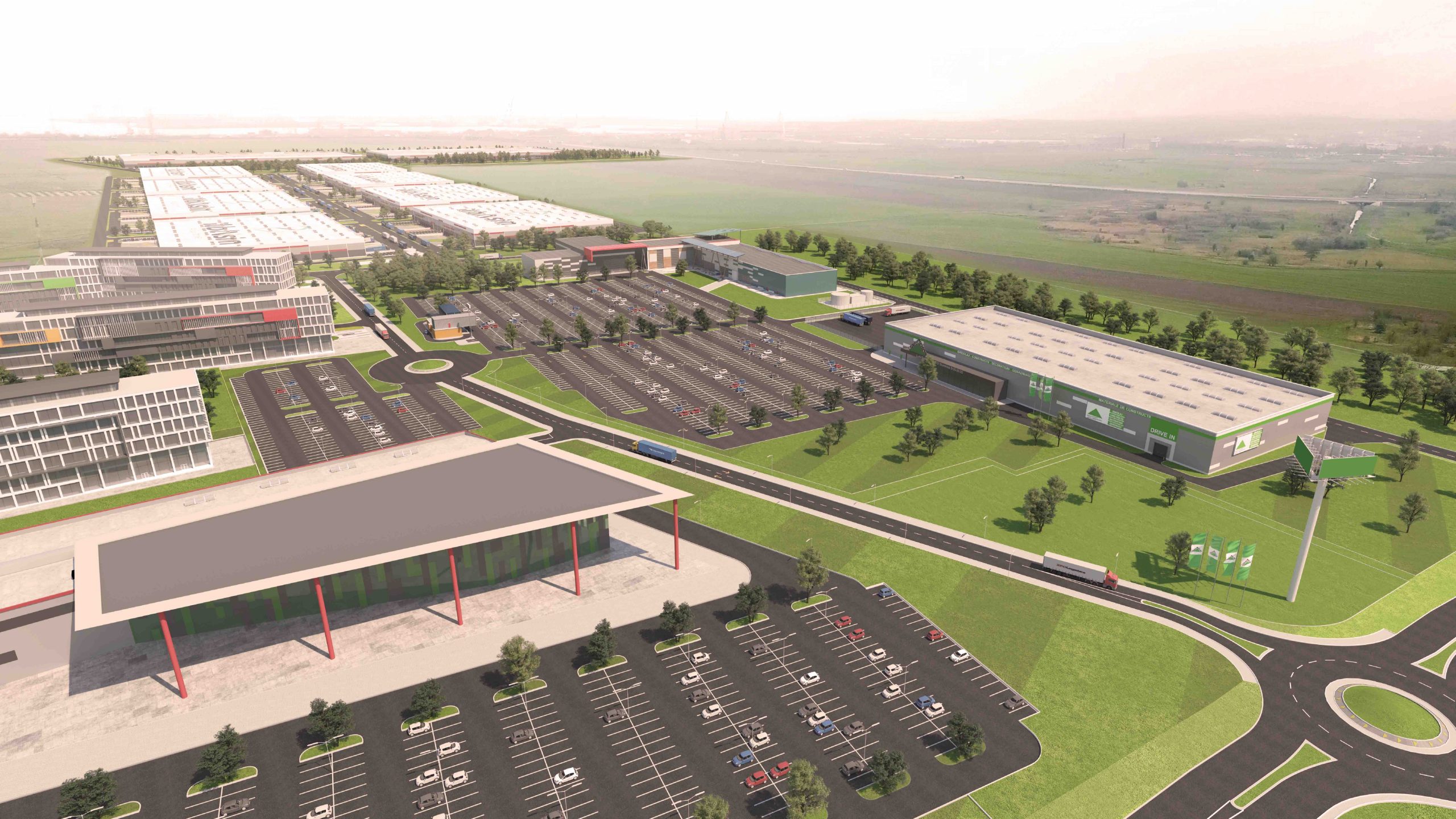 Global Vision has started the construction works at Constanța Business Park First phase – 20,400 sq.m of industrial hall